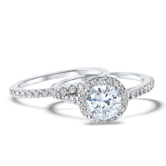 1.5 Carat Round Cut Diamond Engagement Ring for Women, Bridal Set Wedding Ring, Christmas Gifts