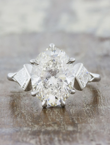 3 Carat Oval Cut Diamond Engagement Ring for Women, Wedding Ring, Three Stone Ring