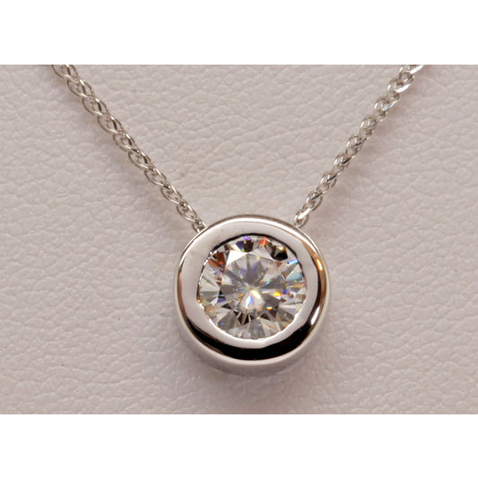 1.5 CT Round Cut Diamond Charm Pendant For Women, Wedding Pendant, Christmas Gifts