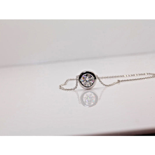 1.5 CT Round Cut Diamond Charm Pendant For Women, Wedding Pendant, Christmas Gifts