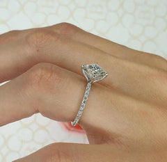 3 Carat Radiant Cut Diamond Engagement Ring for Women, Wedding Ring