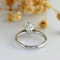 1.5 Carat Round Cut CVD Lab Grown Diamond Engagement Ring for Women, Solitaire Anniversary Gifts, Wedding Ring, Promise Ring