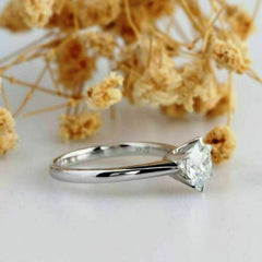 1.5 Carat Round Cut CVD Lab Grown Diamond Engagement Ring for Women, Solitaire Anniversary Gifts, Wedding Ring, Promise Ring