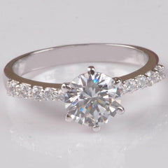 2.5 Carat Round Cut Diamond Engagement Ring for Women, Wedding Ring