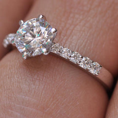 2.5 Carat Round Cut Diamond Engagement Ring for Women, Wedding Ring