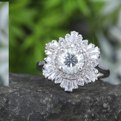 1.5 Carat Round Cut Diamond Engagement Ring for Women, Wedding Ring