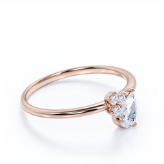 1 Carat Pear Cut Diamond Engagement Ring for Women, Wedding Ring
