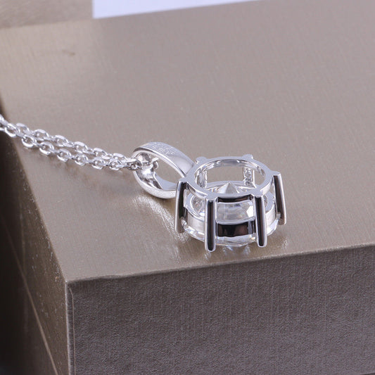 2 CT Round Cut Diamond Charm Pendant For Women, Wedding Pendant, Anniversary Gifts, Christmas Gifts