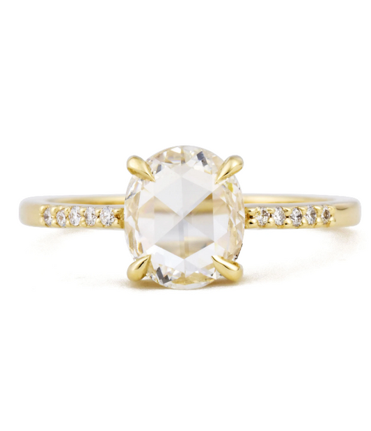 2 Carat Rose Oval Cut Diamond Engagement Ring for Women, Wedding Ring