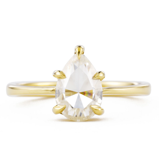 2.5 Carat Rose Pear Cut Diamond Engagement Ring for Women, Wedding Ring