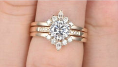 2 Carat Round Cut Diamond Engagement Ring for Women, Wedding Ring, Trio Set, Bridal Set Ring