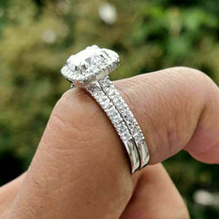 2 Carat Round Cu Diamond Engagement Ring for Women, Bridal Set Wedding Ring