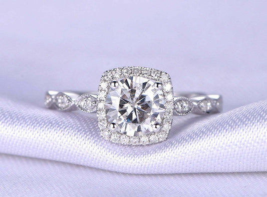 2.5 Carat Round Cut Diamond Engagement Ring for Women, Wedding Ring