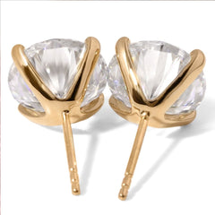 8 TCW Round Cut Diamond Stud Earrings For Women, Wedding Earrings, Christmas Gifts, Engagement Earrings