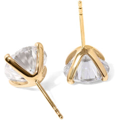 8 TCW Round Cut Diamond Stud Earrings For Women, Wedding Earrings, Christmas Gifts, Engagement Earrings