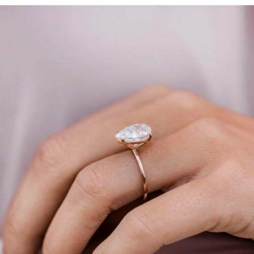 3 carat pear cut daimond engagement ring for women