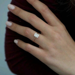 2.5 Carat Elongated Cushion Cut Diamond Engagement Ring for Women, Wedding Ring, Anniversary Gift For Her