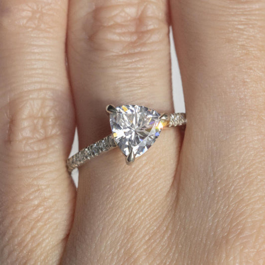 2.5 Carat Trillion Cut  Engagement Ring For Women, Wedding Ring