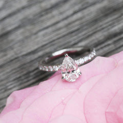 3 carat pear cut daimond engagement ring for women,Wedding Ring