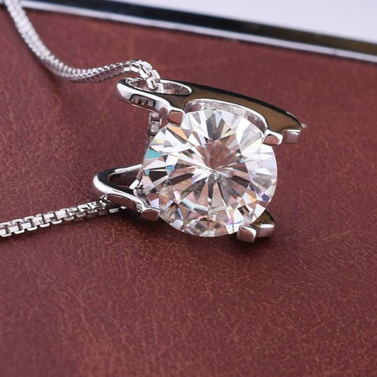 2.5 CT Round Cut Diamond  Charm Pendant   For Women, Christmas Gifts