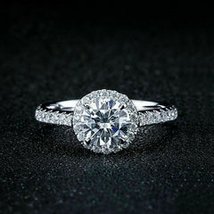 3.5 Carat Round Cut Diamond Engagement Ring for Women, Wedding Ring