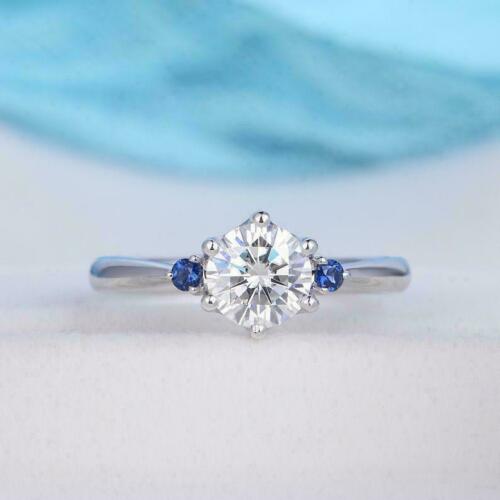 1.5 Carat Round Cut Diamond Engagement Ring For Women, Three Stone Ring, Wedding Ring
