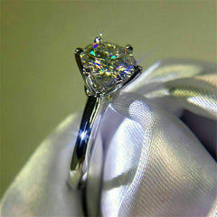 2.5 Carat Round Cut CVD Lab Grown Diamond Engagement Ring for Women, Anniversary Gifts, Wedding Ring