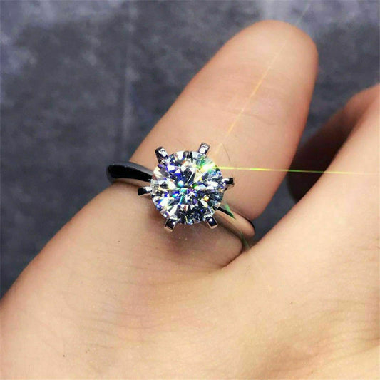 2.5 Carat Round Cut CVD Lab Grown Diamond Engagement Ring for Women, Anniversary Gifts, Wedding Ring