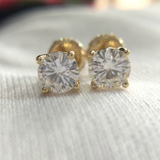 3 TCW Round Cut Diamond Stud Earrings For Women, Christmas Gifts, Anniversary Gifts
