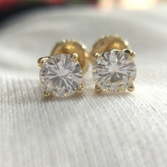 3 TCW Round Cut Diamond Stud Earrings For Women, Christmas Gifts, Anniversary Gifts