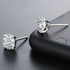 3.60 TCW Round Cut Diamond Halo Stud Earrings For Women, Engagement Earrings, Christmas Gifts