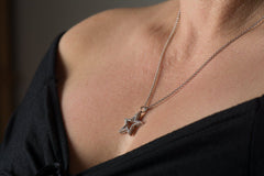 1.2 TCW Round Cut Diamond Charm Pendant For Women, Wedding Pendant, Christmas Gifts, Star Pendant