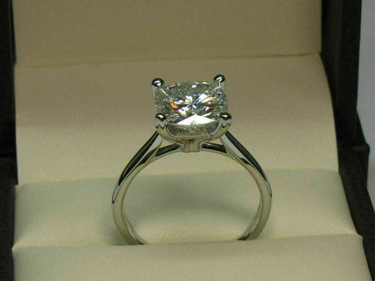 2 Carat Cushion Cut Diamond Engagement Ring for Women, Solitaire Ring, Wedding Ring