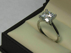 2 Carat Cushion Cut Diamond Engagement Ring for Women, Solitaire Ring, Wedding Ring