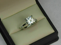 2 Carat Cushion Cut Diamond Engagement Ring for Women, Solitaire Ring, Wedding Ring