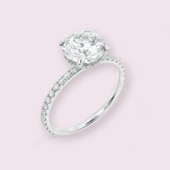 2 Carat Round Cut CVD Lab Grown Diamond, Engagement Ring for Women, Wedding Ring