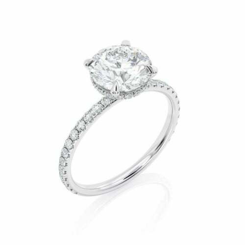 2 Carat Round Cut CVD Lab Grown Diamond, Engagement Ring for Women, Wedding Ring