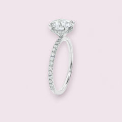 2 Carat Round Cut CVD Lab Grown Diamond, Engagement Ring for Women, Wedding Ring