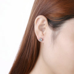 4 TCW Round Cut Diamond Stud Earrings For Women, Christmas Gifts, Anniversary Gifts