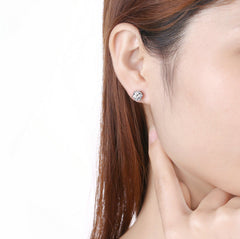 4 TCW Round Cut Diamond Stud Earrings For Women, Christmas Gifts, Anniversary Gifts