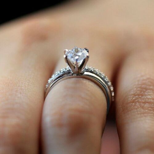 2 Carat Round Cut CVD Lab Grown Diamond Engagement Ring for Women, Bridal Set Wedding Ring, Handmade Ring