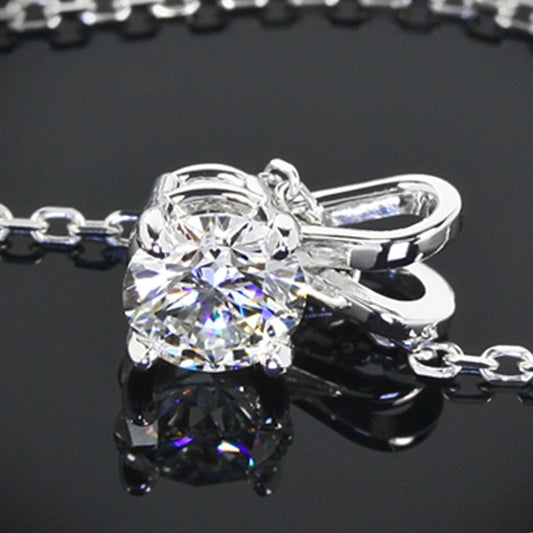 2.5 CT Round Cut Diamond Charm Pendant For Women, Wedding Pendant, Christmas Gifts, Solitaire Pendant