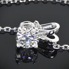 2.5 CT Round Cut Diamond Charm Pendant For Women, Wedding Pendant, Christmas Gifts, Solitaire Pendant