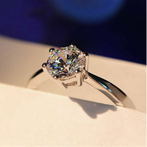 1.5 Carat Round Cut CVD Lab Grown Diamond Engagement Ring for Women, Wedding Ring, Promise Ring for Her