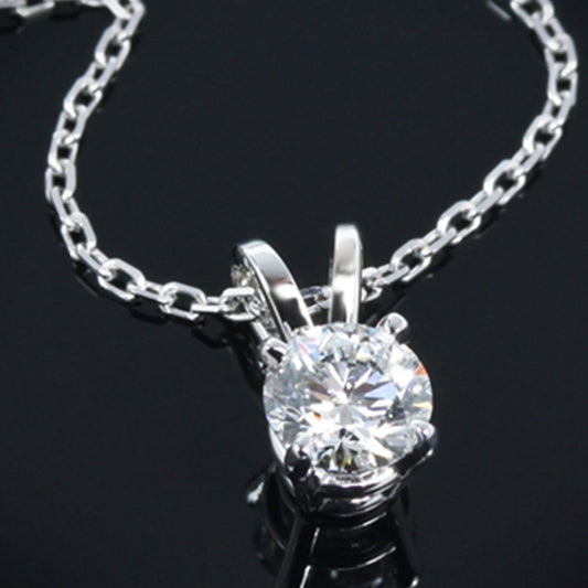 2.5 CT Round Cut Diamond Charm Pendant For Women, Wedding Pendant, Christmas Gifts, Solitaire Pendant