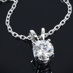 2.5 CT Round Cut Diamond Charm Pendant For Women, Wedding Pendant, Christmas Gifts, Solitaire Pendant