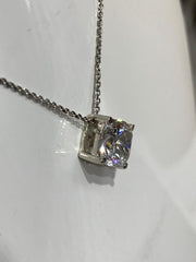 1 CT Cushion Cut Diamond Charm Pendant For Women, Wedding Pendant, Christmas Gifts, Anniversary Gifts