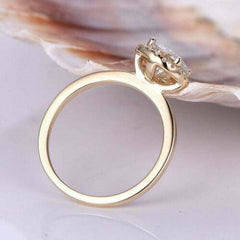 2 Carat Round Cut Diamond Engagement Ring for Women, Halo Ring Set, Wedding Ring