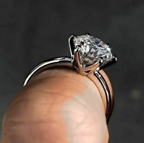 3 Carat Round Cut CVD Lab Grown Diamond Engagement Ring For Women, Anniversary Gifts, Wedding Ring