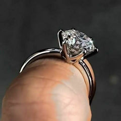 3 Carat Round Cut CVD Lab Grown Diamond Engagement Ring For Women, Anniversary Gifts, Wedding Ring